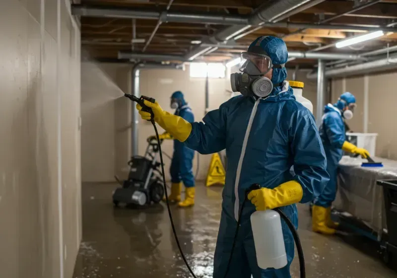 Basement Sanitization and Antimicrobial Treatment process in Newburg, KY